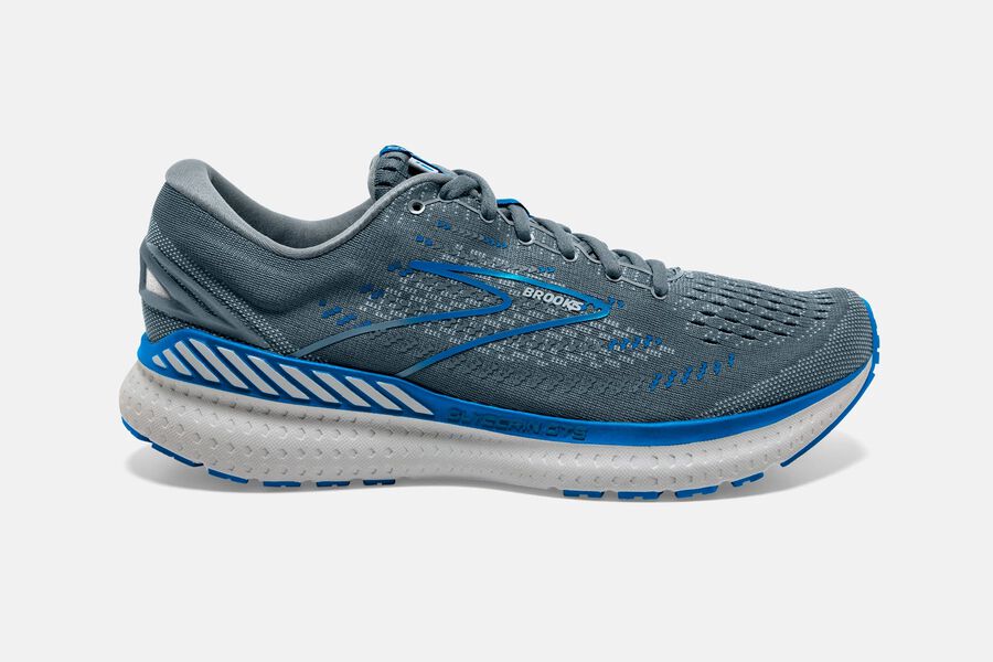 Brooks Glycerin GTS 19 Road Running Shoes Mens Grey/Blue 360715-CJT